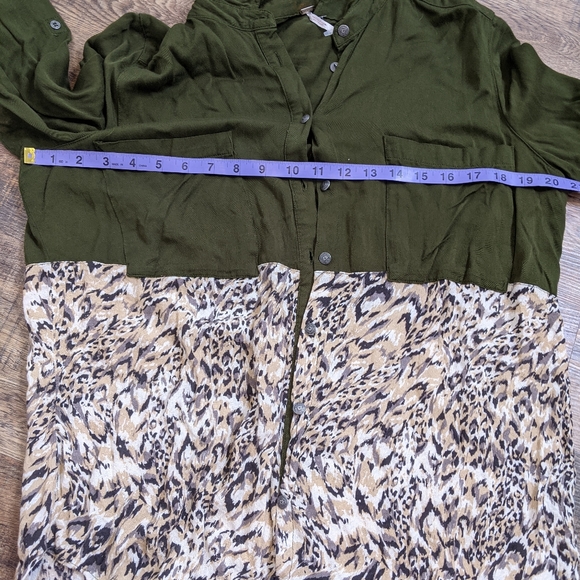 Free people Leopard Animal Print tunic long sleeve blouse - Picture 7 of 10